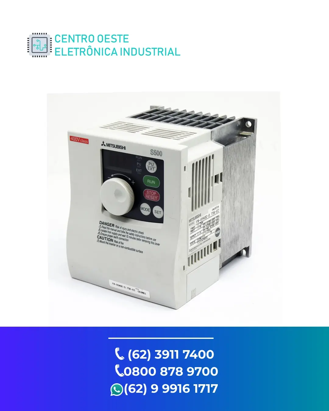 MANUTENÇÃO INVERSOR MITSUBISHI FR S500 GOIANIA