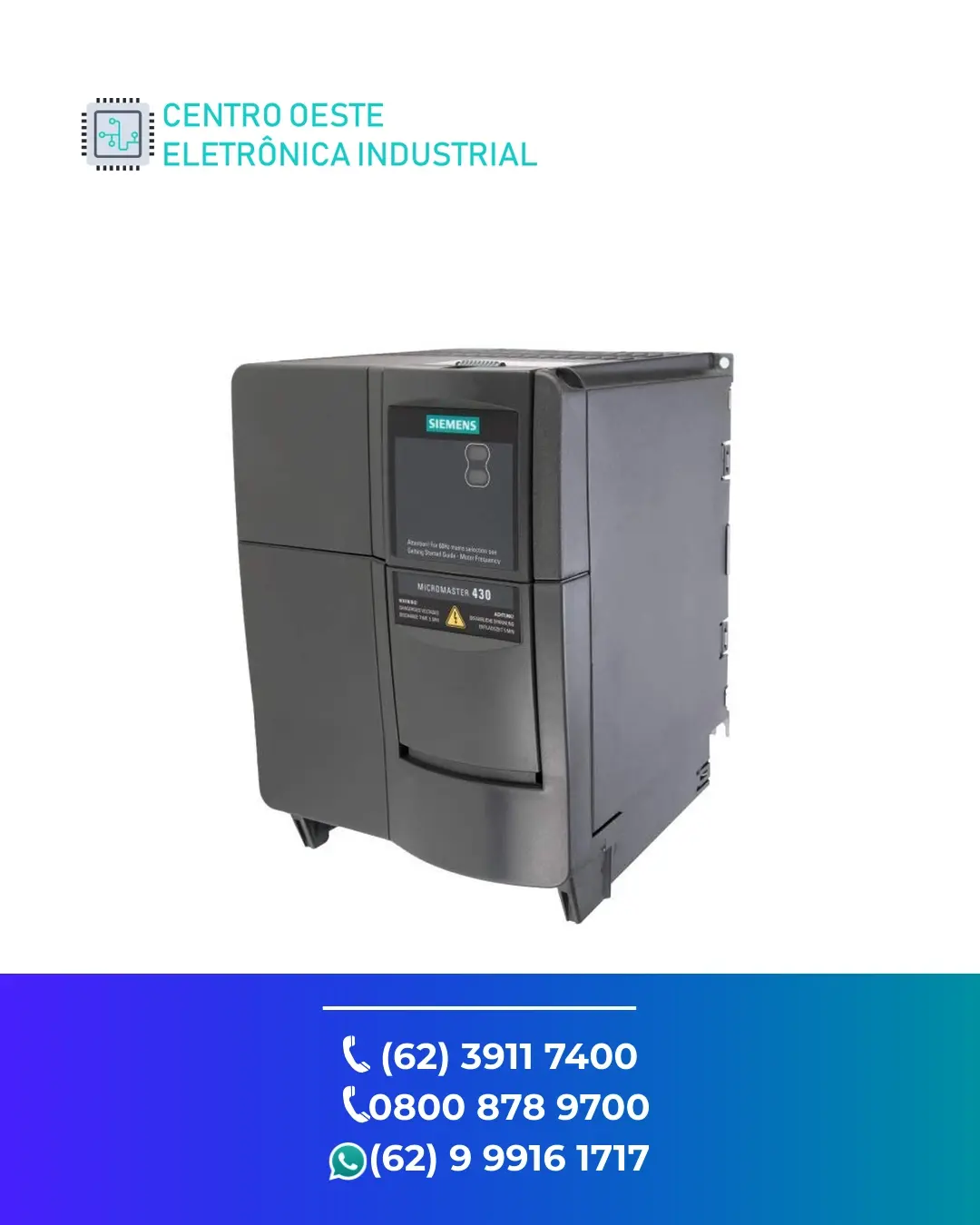MANUTENÇÃO INVERSOR SIEMENS MICROMASTER 430 GOIÁS