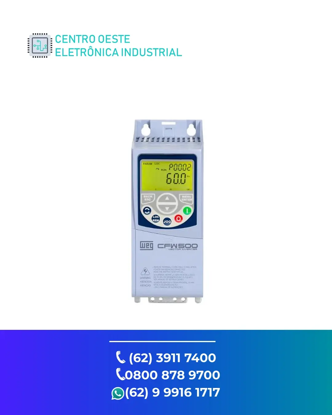 MANUTENÇÃO INVERSOR WEG CFW500 GOIÁS