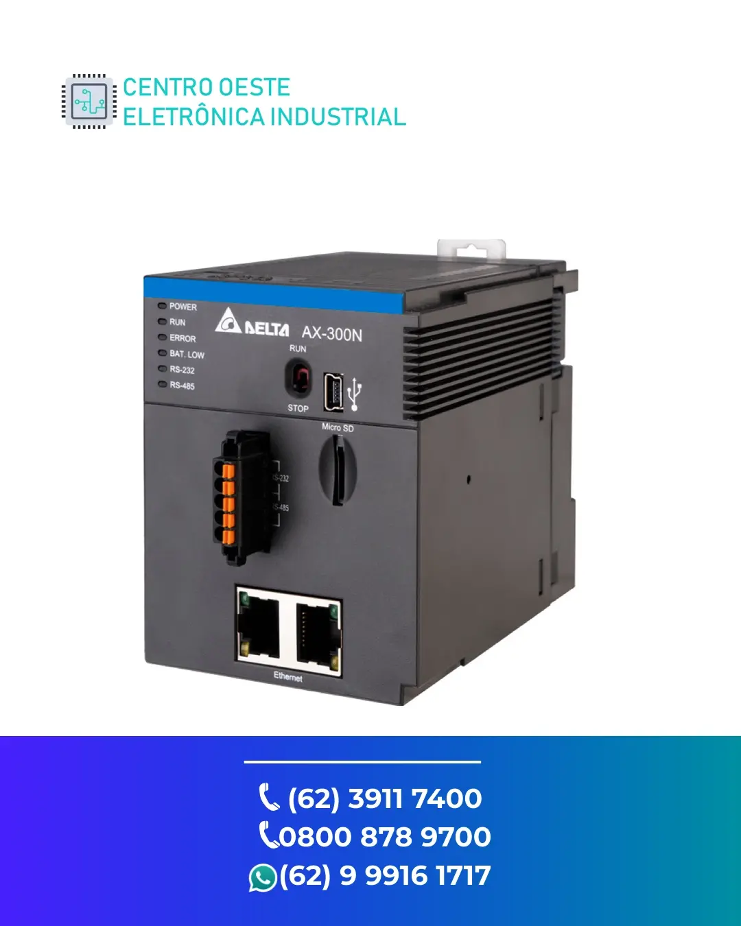 MANUTENÇÃO PLC DELTA AX300 BRASIL