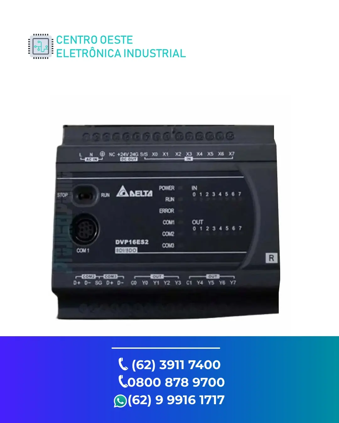 MANUTENÇÃO PLC DELTA DVP EH3 GOIÁS