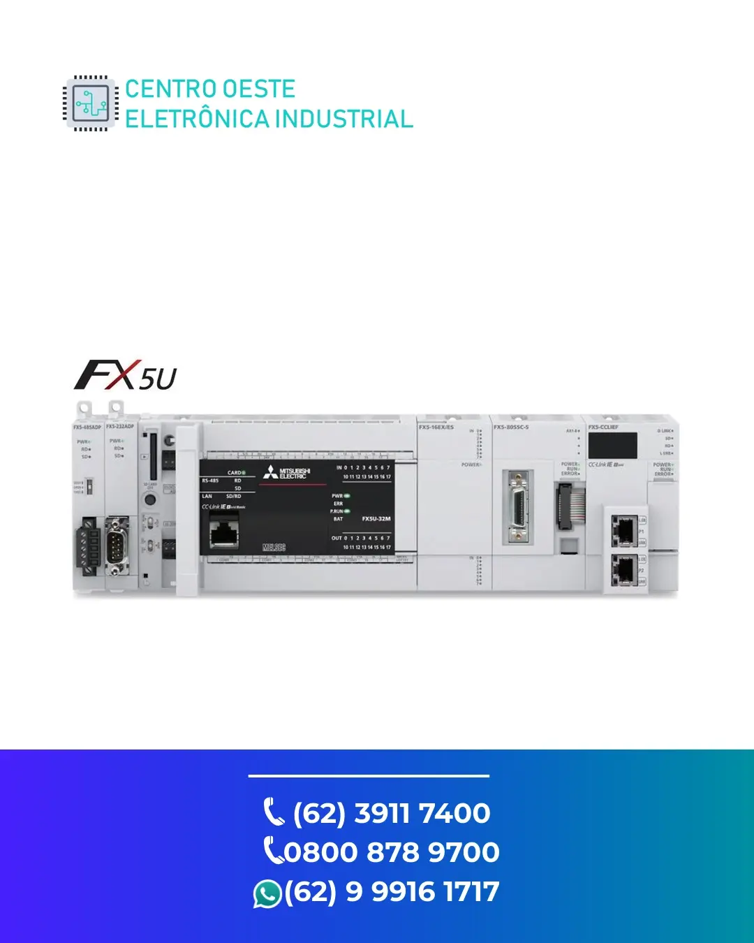 MANUTENÇÃO PLC MITSUBISHI FX5U GOIANIA