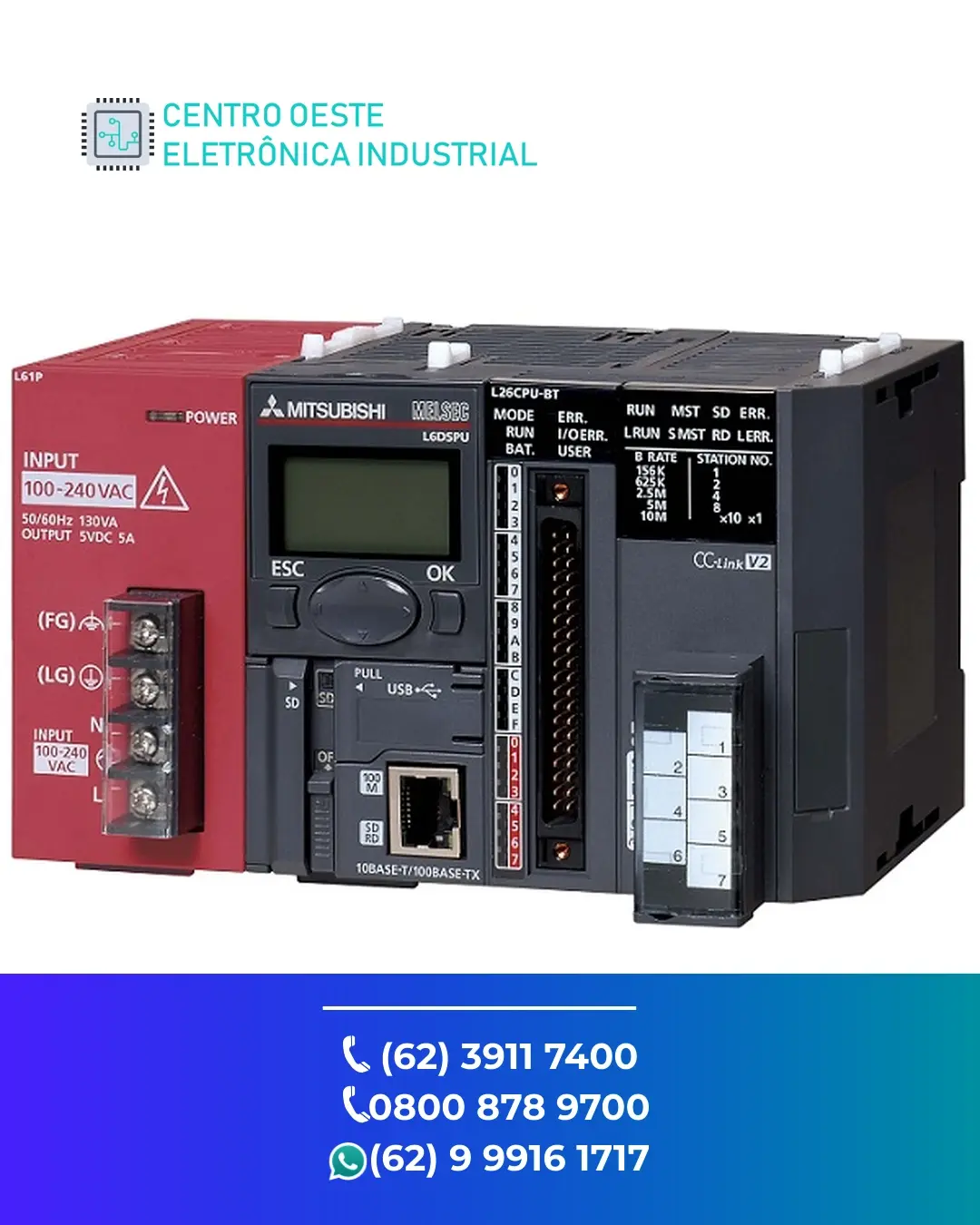 MANUTENÇÃO PLC MITSUBISHI Q26 GOIÁS