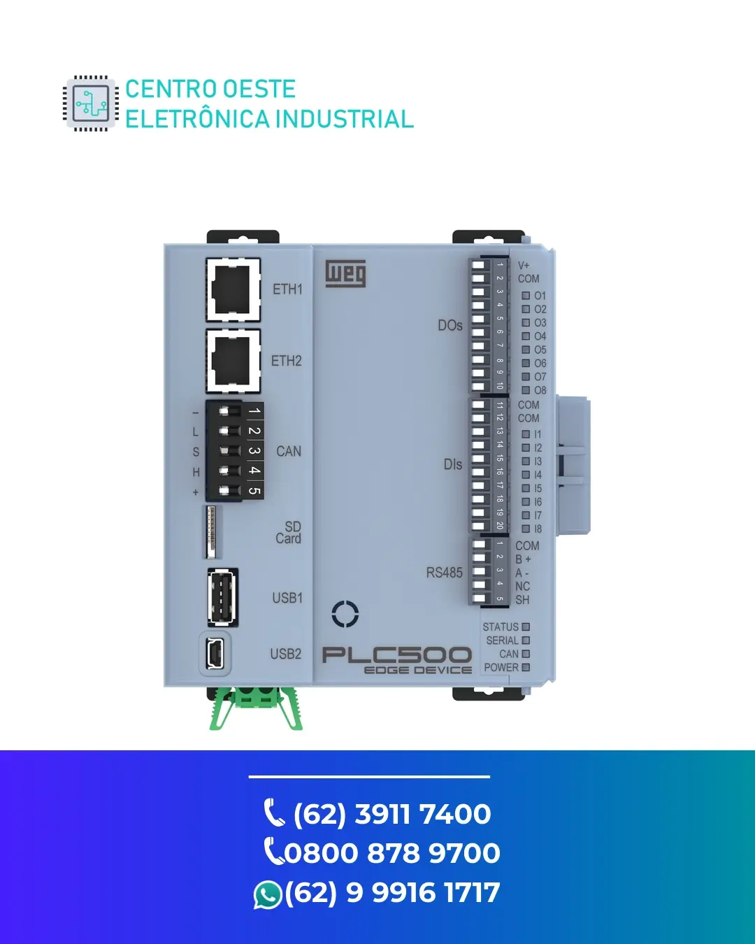 MANUTENÇÃO PLC WEG PLC500 GOIANIA