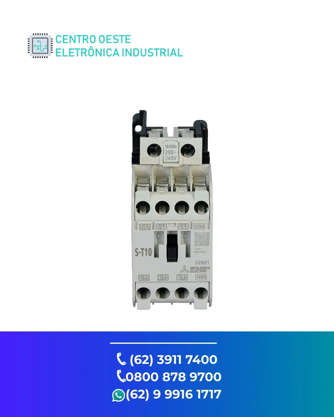 REPARO DE CONTATOR MITSUBISHI S T10 GOIÁS