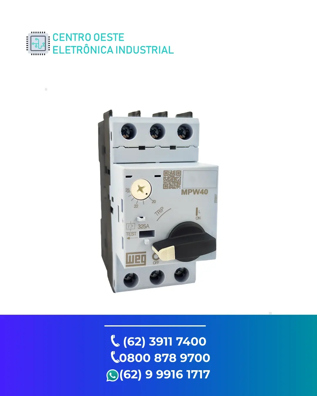REPARO DE DISJUNTOR MOTOR WEG MPW40 GOIANIA