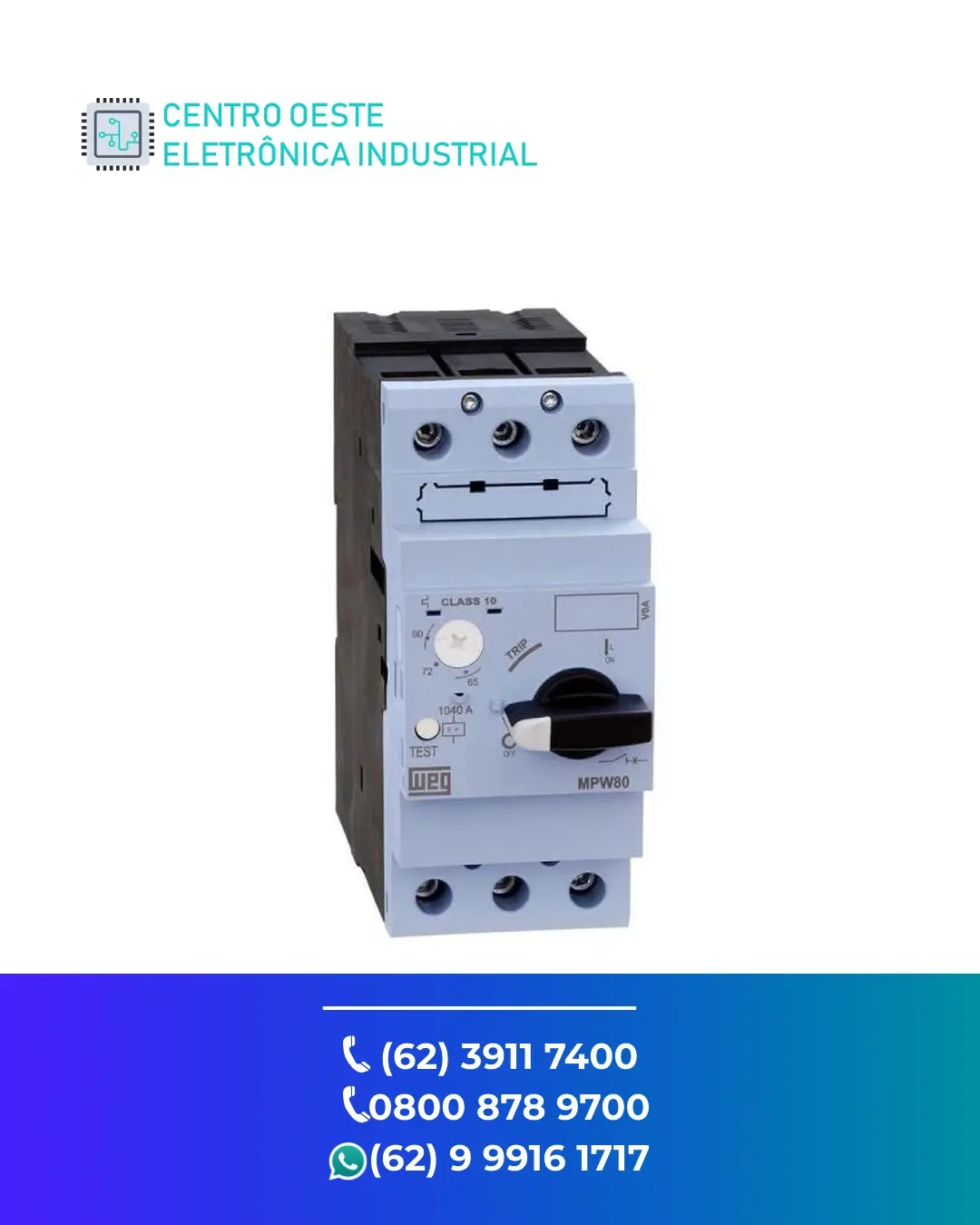 REPARO DE DISJUNTOR MOTOR WEG MPW80 BRASIL