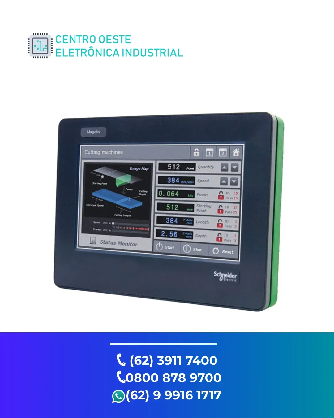 REPARO DE IHM SCHNEIDER MAGELIS STO BRASIL