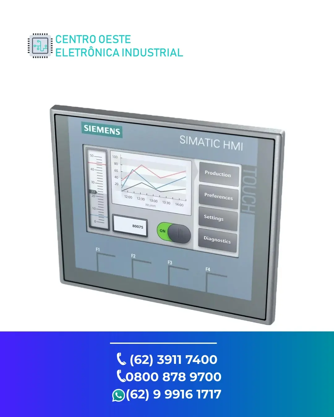 REPARO DE IHM SIEMENS KTP400 GOIANIA