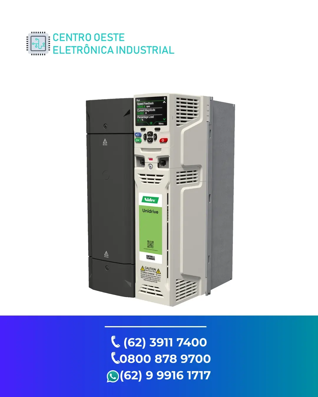 REPARO DE INVERSOR CONTROL TECHNIQUES UNIDRIVE M600 GOIANIA