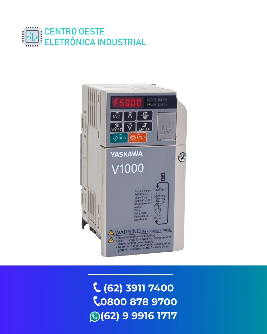 REPARO DE INVERSOR YASKAWA CIMR JA GOIÁS
