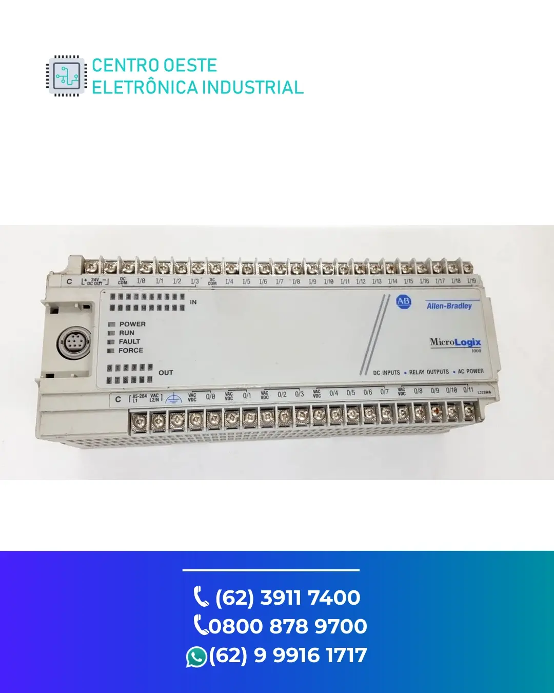 REPARO DE PLC ALLEN BRADLEY MICROLOGIX 1000 GOIANIA