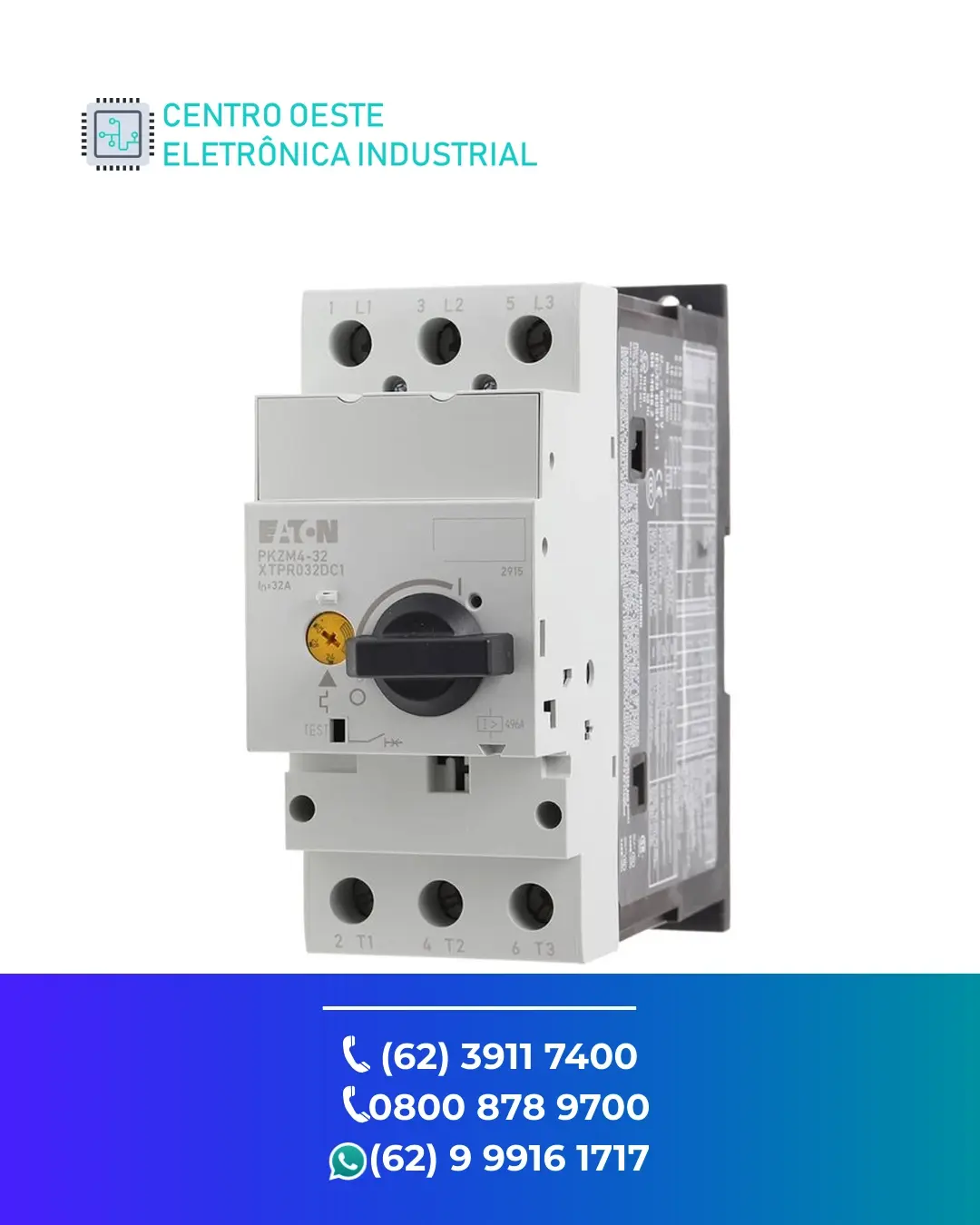 REPARO DISJUNTOR MOTOR EATON PKZM4 GOIANIA