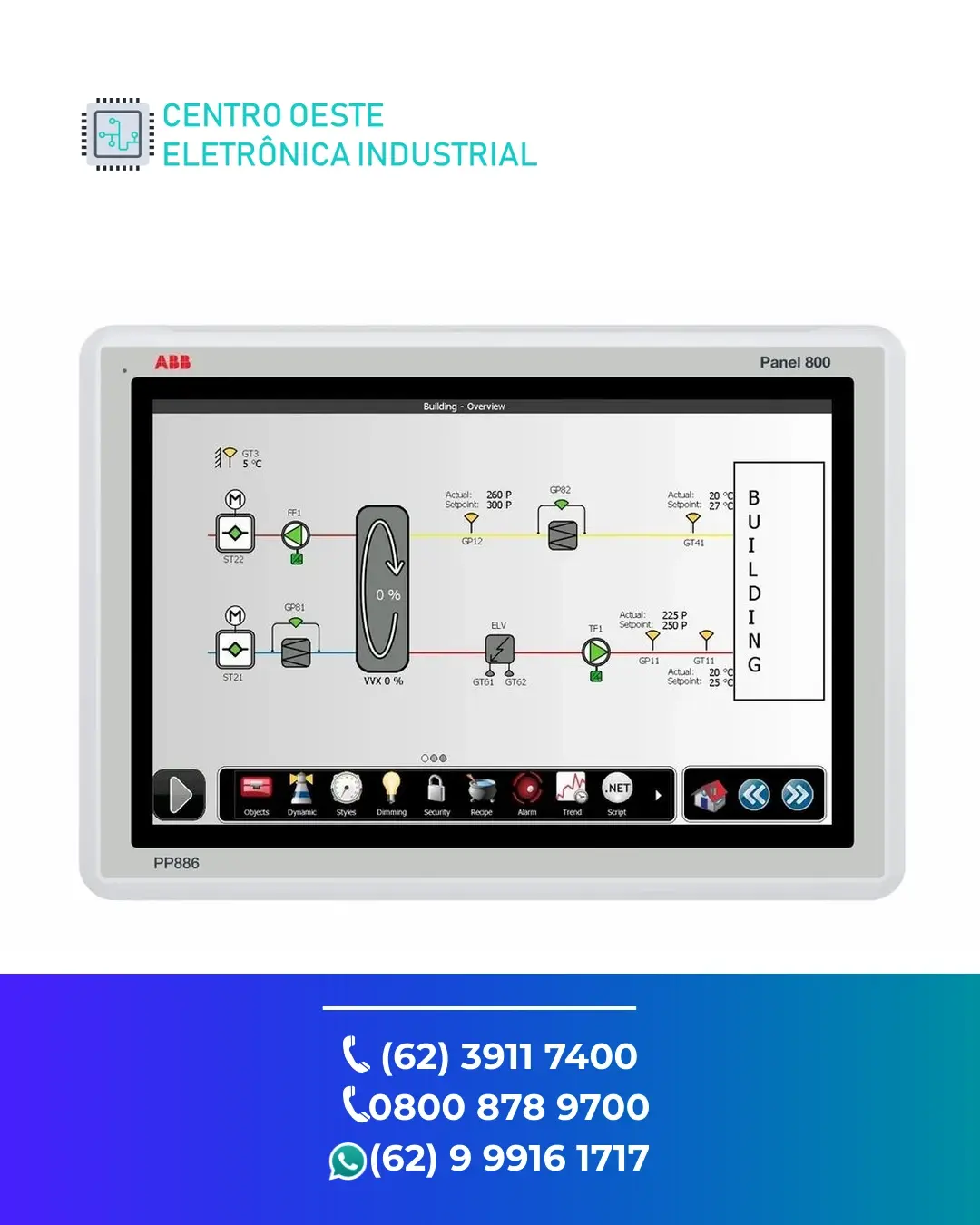REPARO IHM ABB PANEL 800 GOIÁS