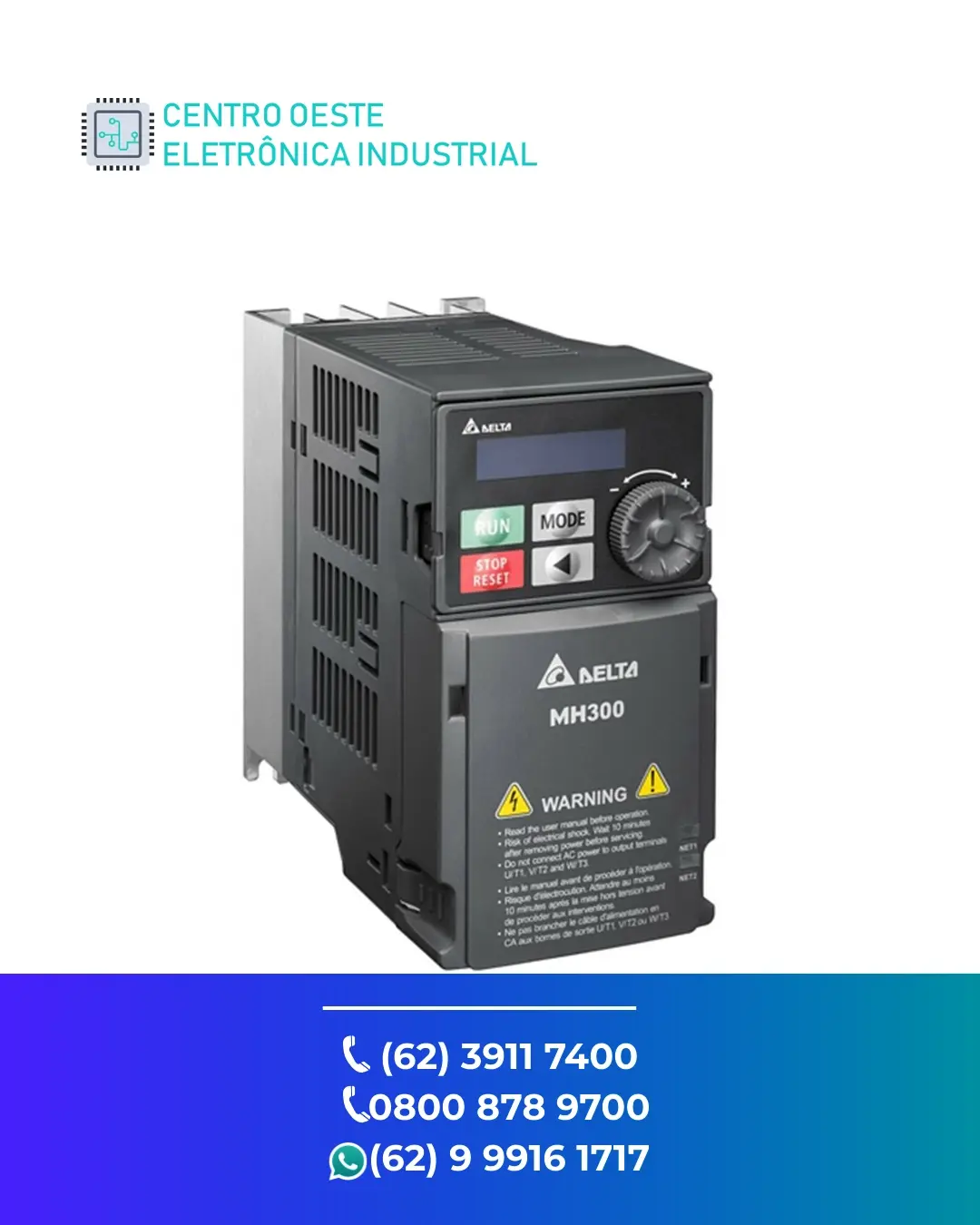 REPARO INVERSOR DELTA VFD MH300 BRASIL