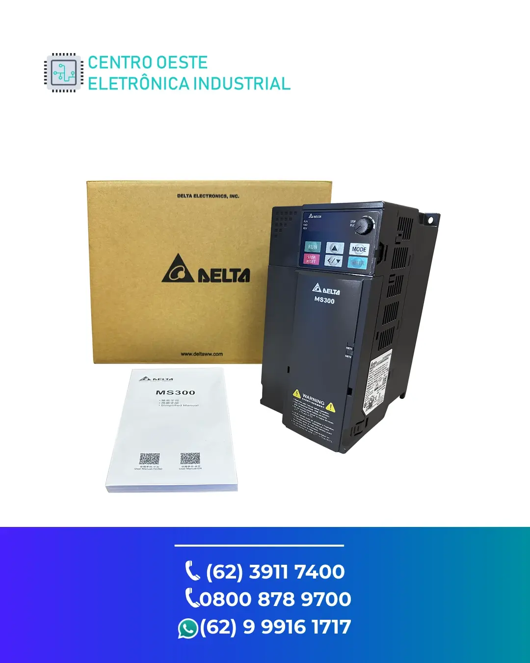 REPARO INVERSOR DELTA VFD MS300 GOIÁS