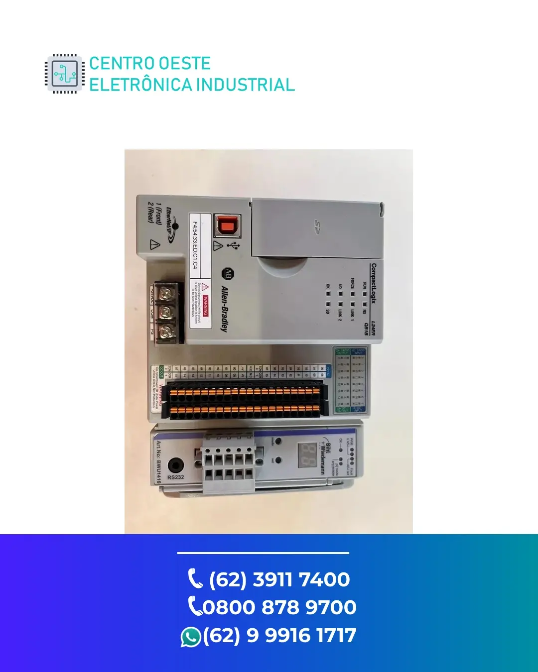 REPARO PLC ALLEN BRADLEY COMPACTLOGIX L23 GOIANIA