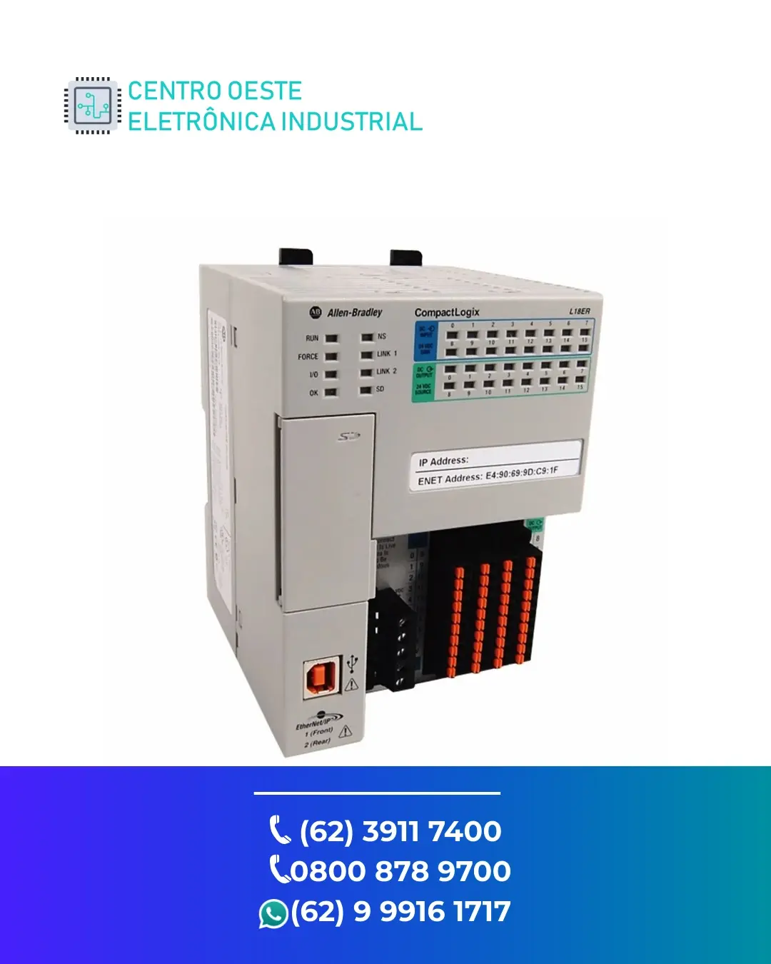 REPARO PLC ALLEN BRADLEY COMPACTLOGIX L30 GOIÁS
