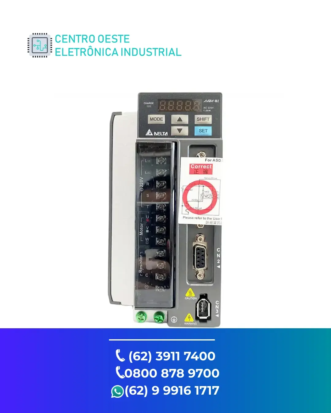 REPARO SERVO DRIVE DELTA ASDA B2 BRASIL