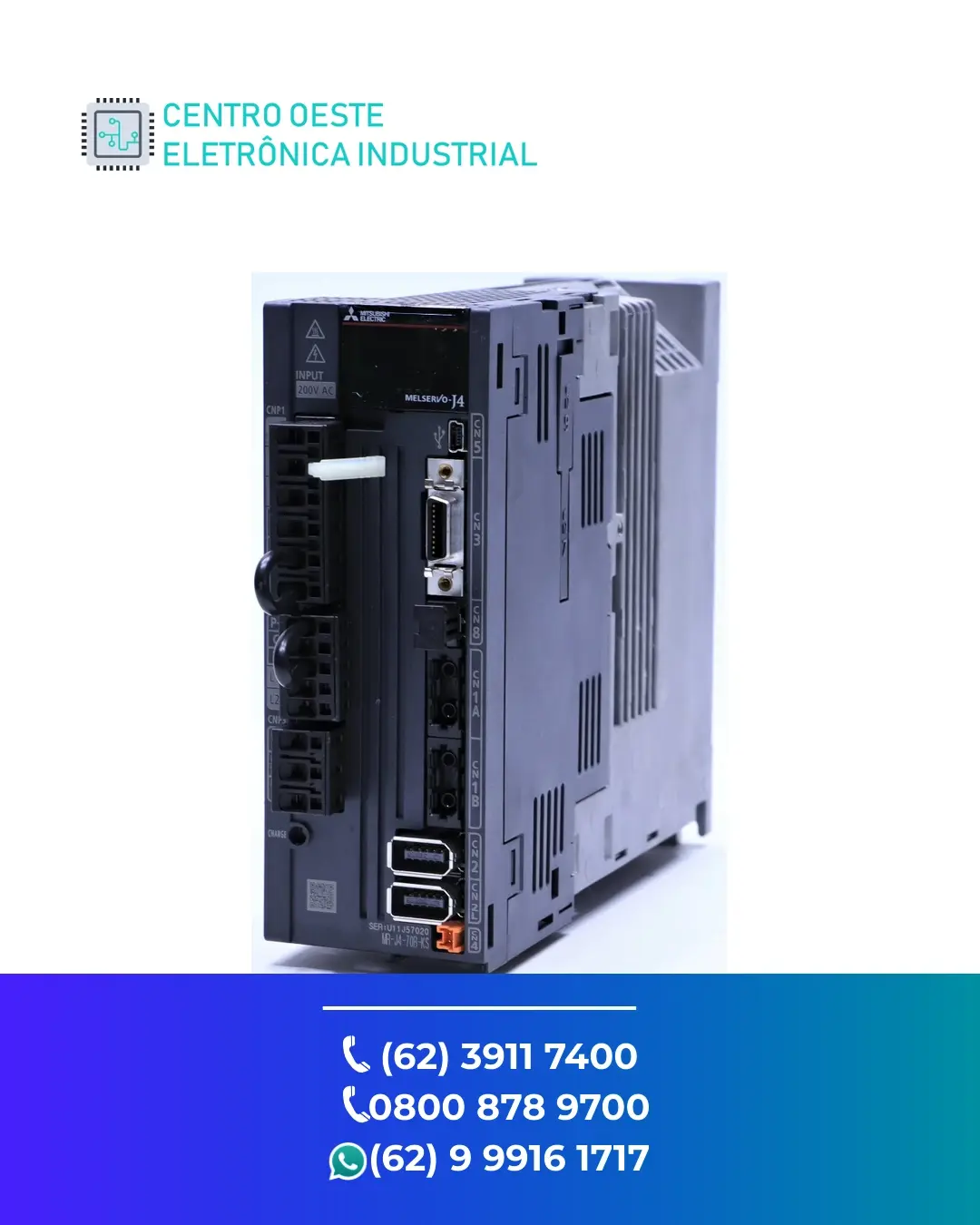 REPARO SERVO DRIVE MITSUBISHI MR J4 B GOIANIA