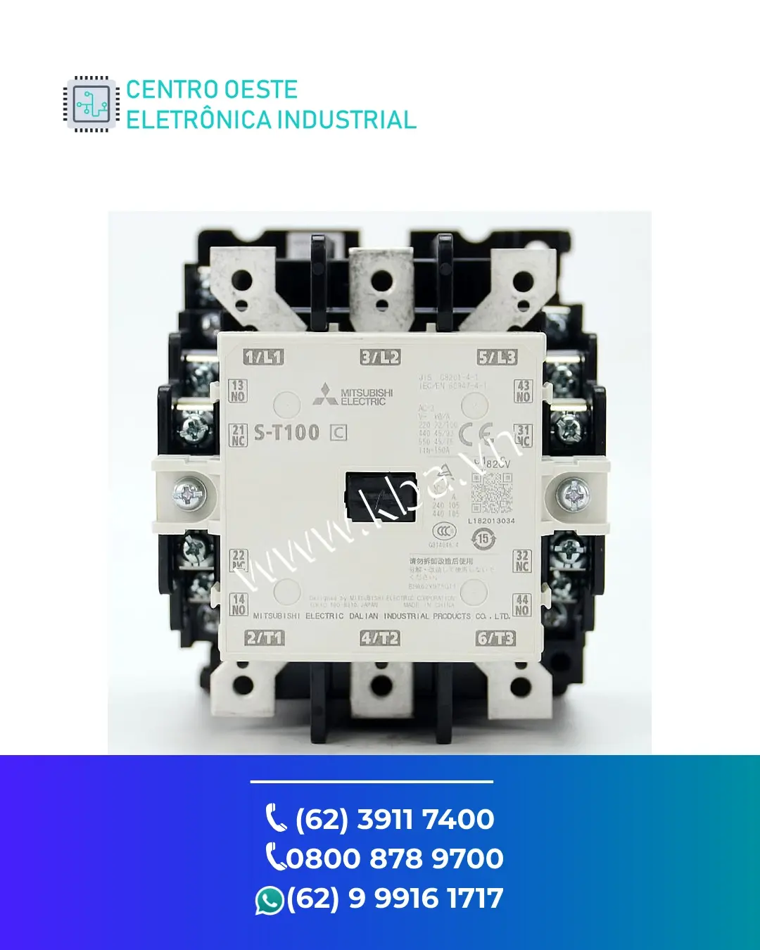 SUPORTE TÉCNICO CONTATOR MITSUBISHI S T100 GOIANIA