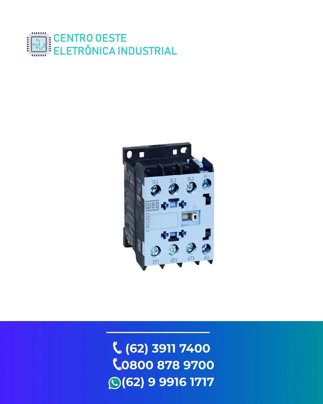 SUPORTE TÉCNICO CONTATOR WEG CWC25 GOIÁS