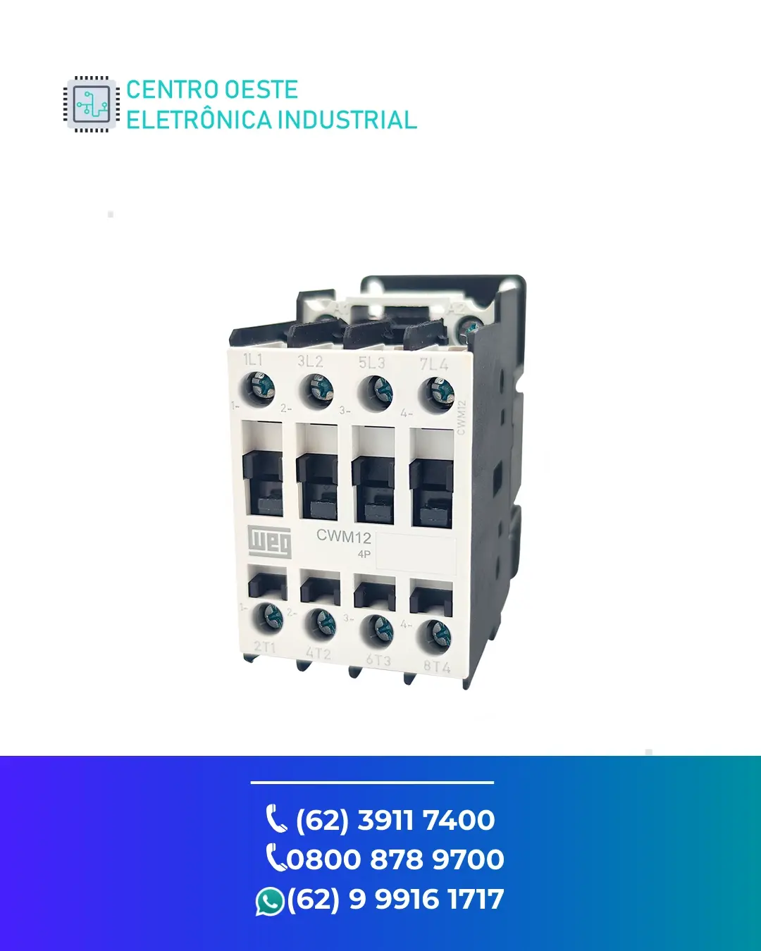 SUPORTE TÉCNICO CONTATOR WEG CWM12 GOIANIA