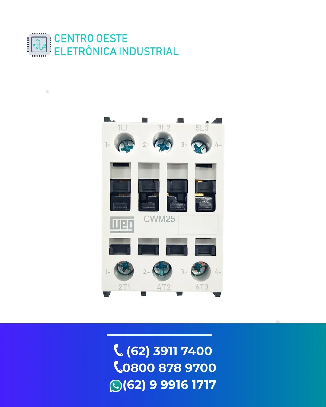 SUPORTE TÉCNICO CONTATOR WEG CWM25 GOIÁS