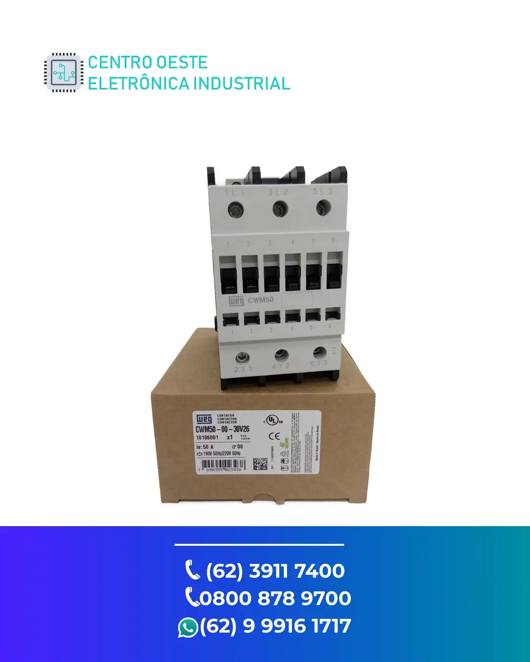 SUPORTE TÉCNICO CONTATOR WEG CWM580 GOIÁS