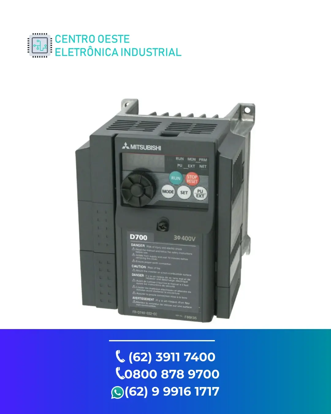 SUPORTE TÉCNICO INVERSOR MITSUBISHI FR F740 BRASIL