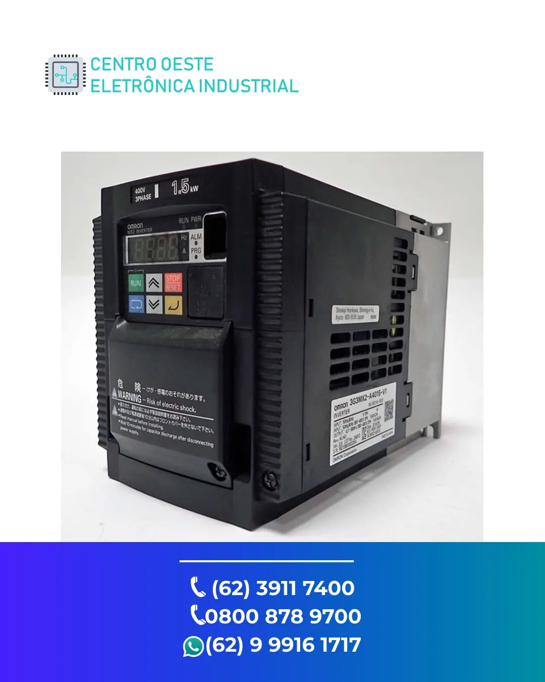 SUPORTE TÉCNICO INVERSOR OMRON CX DRIVE GOIANIA