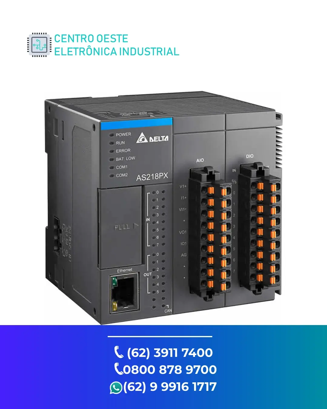 SUPORTE TÉCNICO PLC DELTA AS200 GOIANIA