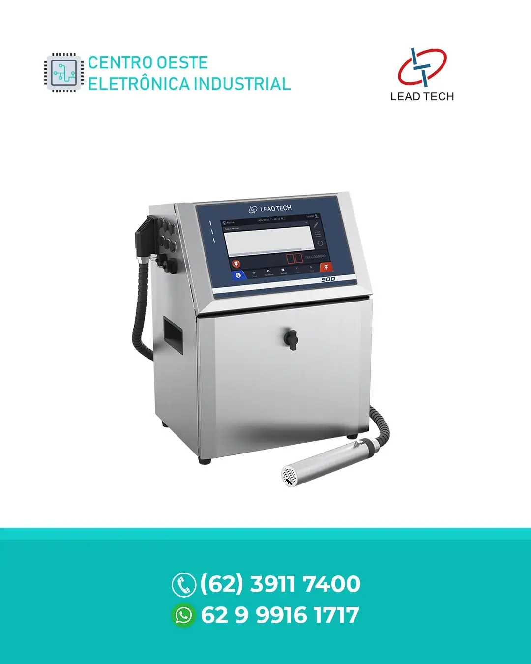 AJUSTE DE IMPRESSORA CIJ DE ALTA VELOCIDADE LT900 LEAD TECH BRASIL