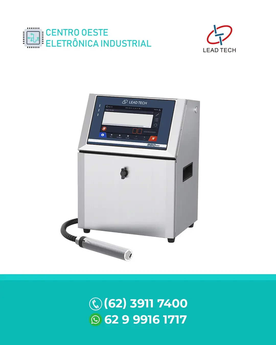 AJUSTE LEAD TECH IMPRESSORA CIJ DE ULTRA ALTA VELOCIDADE LT980HRS LEAD TECH BRASIL